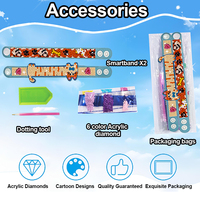 Kit de Fabricación de Pulseras con Pedrería DIY con Diseño de Animales, Pegatinas de Pedrería Acrílica con Motivos de Animales para Manualidades