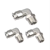 Raccord coudé à emboîtement personnalisé en acier inoxydable SUS 304 316 certifié NSF pour osmose inverse, pièces de filtre à eau RO, raccord de purificateur