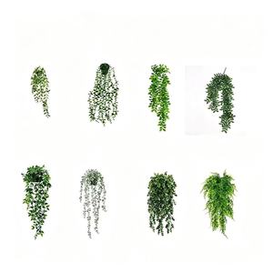 Décoration murale en plastique, verdure artificielle suspendue, bouquet de 30 cm à 100 cm, pour intérieur et extérieur - Product Image 1
