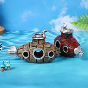 Eco-vriendelijke PVC Retro onderzeeër Hideout Plastic <span class=keywords><strong>Aquarium</strong></span> Plant voor Garnalen Vis Broeding Boxed Landscaped Decoratieve - Product Image 4