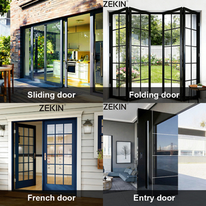 <span class=keywords><strong>Porte</strong></span> <span class=keywords><strong>d</strong></span>'<span class=keywords><strong>entrée</strong></span> pivotante en aluminium ZEKIN, personnalisée selon les normes américaines, avec serrure à intelligence artificielle pour une sécurité accrue - Product Image 2