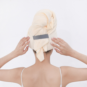 カスタムロゴパーソナライズされた超吸収性クイックドライソフトマジックターバンマイクロファイバーヘアタオルラップターバン - Product Image 2