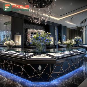 Fabricant de comptoirs de présentation de bijoux personnalisés haute visibilité, vitrine en verre avec cadre métallique pour boutique - Product Image 3