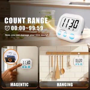 <b>LED</b> Counter Display Alarm <b>Clock</b> Manual Electronic Countdown Sports Magnetic Digital Timer Kitchen Cooking Shower Study Stopwatch - Product Image 6