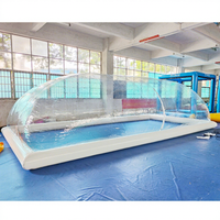 Couverture de piscine gonflable en PVC durable Portable Transparent dôme à bulles gonflable tente de piscine accessoires de piscine