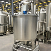 Agitateur électrique en acier inoxydable avec moteur AC, cuve de mélange 500L, pompe émulsifiante à cisaillement élevé, multifonctionnelle pour poudre détergente
