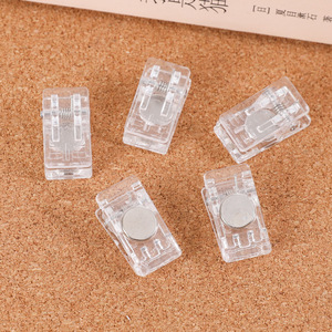Acrílico transparente magnético DIY estudiante papelería nota Simple Clip magnético para tarjeta Goo PP Clip pinzas para el cabello Tenedor de mano - Product Image 4