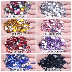 Vente en gros Emballage en vrac Bonne qualité 4mm Dos plat Strass en résine Hot Fix pour Nail Art Décoration de vêtement Autres applications - Product Image 5