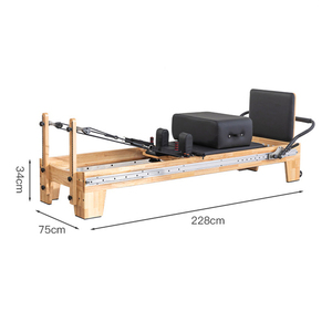 Wavar Full Track Bois Pilates Réformateur Studio Usage Professionnel Pilates Réformateurs Bois De Chêne Équipement De Fitness Pilates Réformateur - Product Image 2