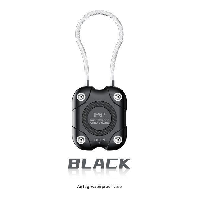 Ultra Durable Anti-Lost Waterproof Protective Case With Key Ring for Airtag Luggage Keychain Holder Wire Cable for Apple AirTags