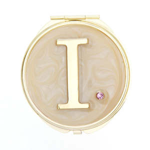 Personalized Epoxy Rhinestone <b>Compact</b> <b>Mirror</b> With Custom Letter W Design Portable Pocket Makeup <b>Mirror</b> Double Sided Hd - Product Image 4