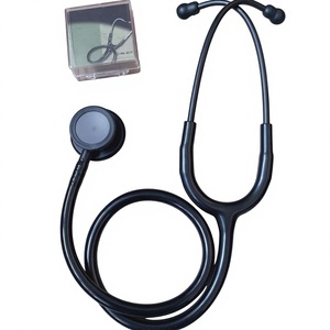 Estetoscopio Portátil Disponible en Negro, de Acero Inoxidable, con Doble Cabeza, para Cardiología, con Gancho para la Oreja - Product Image 3