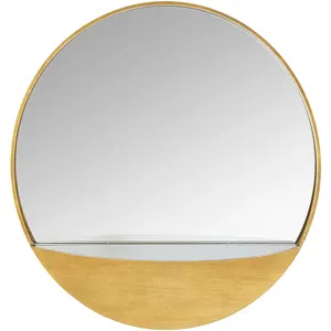 定制铝合金大圆形黑金框架圈Espejos Spiegel安装浴室装饰壁挂镜