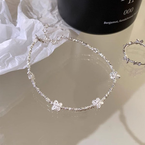 Bracciale in argento sterling 925 con farfalla e design 'Broken Silver' per donna, stile INS, per la figlia di un <span class=keywords><strong>chaebol</strong></span>, lusso discreto, semplice e - Product Image 4