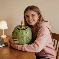 Nouvelles décorations créatives en résine pour Thanksgiving, décoration de citrouille pour l'intérieur, récolte d'automne, citrouille verte décorative