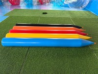 Crayon géant gonflable en PVC coloré sur mesure, scellé à haute fréquence, accessoire interactif pour jeu d'écriture en groupe