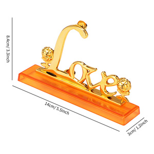 ฐานดอกกุหลาบทองคำ 24k พร้อมลวดลายจดหมายรัก - Product Image 3
