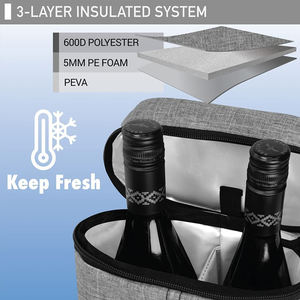 Sac à dos isotherme de haute qualité, grande capacité, tendance, personnalisable, imperméable, sac à déjeuner isotherme, grand sac isotherme à isolation thermique efficace - Product Image 3