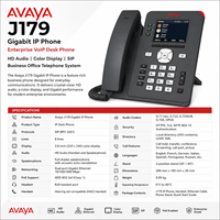 Téléphone IP Gigabit Avaya J179, téléphone de bureau VoIP d'entreprise, audio HD, écran couleur, système téléphonique SIP pour bureau professionnel