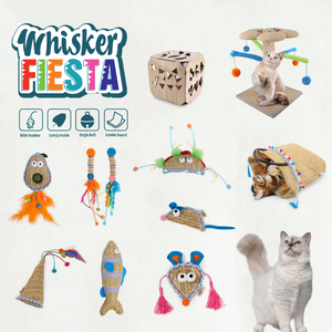 Juguete <span class=keywords><strong>para</strong></span> Gatos de Rafia Sintética Duradera de la Serie AFP Whisker Fiesta, <span class=keywords><strong>Relleno</strong></span> con Catnip, Juguete Interactivo <span class=keywords><strong>para</strong></span> Gatos, Árbol <span class=keywords><strong>para</strong></span> Gatos de Sisal y Caja de Caza - Product Image 1