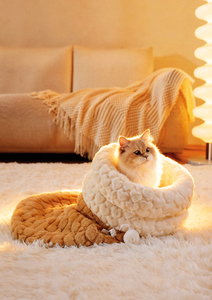 Lit de couchage chaud et court en peluche pour chat vente de gros - Product Image 4