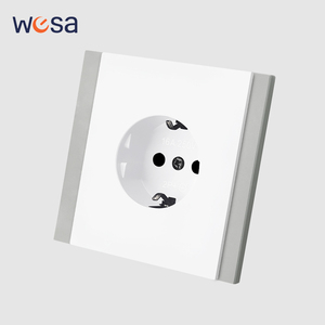 เต้ารับติดผนัง WESA 16A 1 ช่อง แบบยุโรป Schuko ดีไซน์หรูหราทันสมัย - Product Image 1