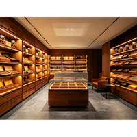 Armoire à cigares sur mesure, moderne, faite à la main, grande taille, avec finition laquée écologique pour l'exposition des cigares