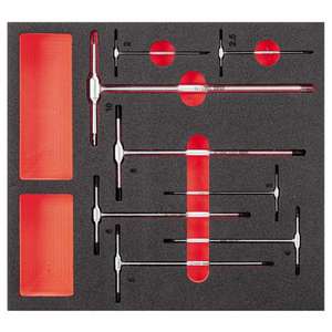 USAG - U05191059 Juego de llaves en T con Macho Hexagonal de espuma bicolor (8 Uds.) -EAN 8001150045646 OTROS CONJUNTOS DE HERRAMIENTAS - Product Image 1
