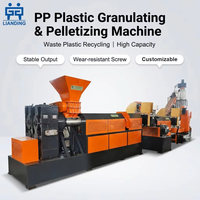 Ligne de granulation plastique à double étage 300-500 kg/h pour le recyclage de films et sacs en PP, PE, LDPE, HDPE – Machine de granulation