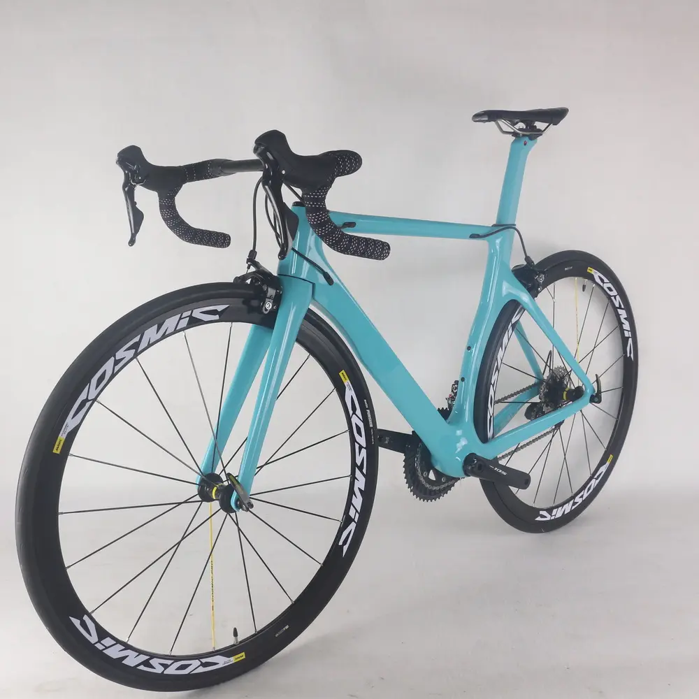 2022 personalizado azul completo bicicleta de estrada, conjunto completo de ciclismo de estrada com grupo r7000 quadro de bicicleta de estrada shimano 105 quadro de aro de carbono
