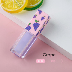 MLM Customizable Fruit Pattern Square Tube <b>Lip</b> Oil, Custom Color Cap, Plumping Watery <b>Lip</b> Gloss 3pcs Kit fuller <b>lips</b> oil - Product Image 3