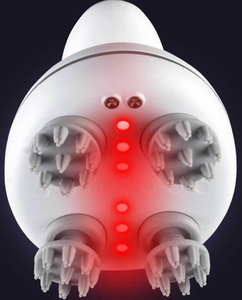 Masseur de tête Portable électrique, Rechargeable, appareil de massage, étanche, en silicone, rotatif, vibrant, pour cuir chevelu - Product Image 4