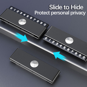 Doppio <span class=keywords><strong>numero</strong></span> di auto montato scheda Mobile luminoso ABS targa del <span class=keywords><strong>telefono</strong></span> popolare accessorio interno per numeri di parcheggio temporanei - Product Image 2