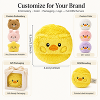 JLY Plush Duck Powder Puff, houppette à poudre en velours à poils longs pour le visage, pour poudre libre et fond de teint, outil cosmétique moelleux, OEM