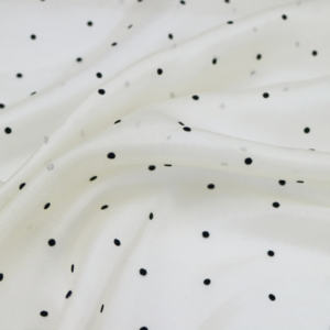 Nouveau Organza en mousseline de soie <span class=keywords><strong>flocage</strong></span> pivotant à pois imprimé tissu fête mariage décor Organza tissu pour femmes robe vêtements - Product Image 1