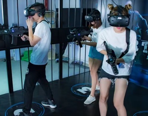 <span class=keywords><strong>เครื่องเล่น</strong></span>เกมยิงปืนเสมือนจริง 9D <span class=keywords><strong>VR</strong></span> House แบบอินเทอร์แอคทีฟสำหรับผู้เล่นหลายคน 4 คน ที่กว่างโจว ปันหยู ห้องเล่นเกม <span class=keywords><strong>VR</strong></span> ในร่มสำหรับสวนสนุก - Product Image 2