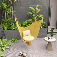 Fauteuil suspendu en corde tressée pour porche, résistant à l'eau et aux UV, pour balcon, terrasse, cour et jardin