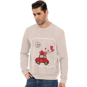 <span class=keywords><strong>Felpa</strong></span> romantica di san valentino <span class=keywords><strong>felpa</strong></span> lavorata a maglia comoda Casual morbida coppia abbinata vestiti dolce stampa palloncino auto - Product Image 2