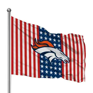 Factory Spot Supply Wholesale Popular High Color Polyester 3x5 Ft Custom Printed Polyester Sports Team Flags
