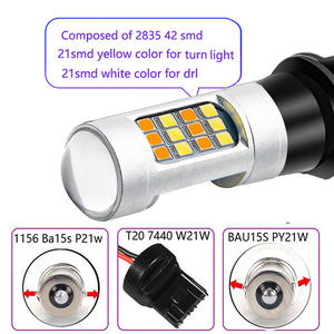 Ampoule LED de voiture T20 7443/7440 2835 42 SMD 1000LM 20W, feux de jour DRL bicolores, clignotants séquentiels, pour DC 12-24V - Product Image 6