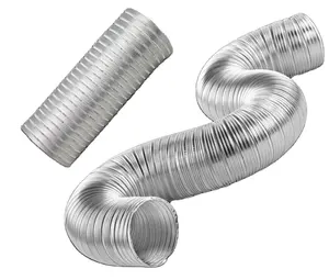 Flexible Semi Rigid Aluminum Duct , Lightweight Non - Insulated HVAC Air Ducts