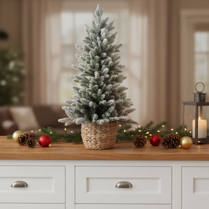 Magnifique <span class=keywords><strong>sapin</strong></span> <span class=keywords><strong>de</strong></span> Noël <span class=keywords><strong>en</strong></span> PE floqué <span class=keywords><strong>de</strong></span> 90 cm <span class=keywords><strong>en</strong></span> <span class=keywords><strong>pot</strong></span> avec base autoportante, mini <span class=keywords><strong>sapin</strong></span> <span class=keywords><strong>de</strong></span> Noël décoratif <span class=keywords><strong>en</strong></span> métal - Product Image 1