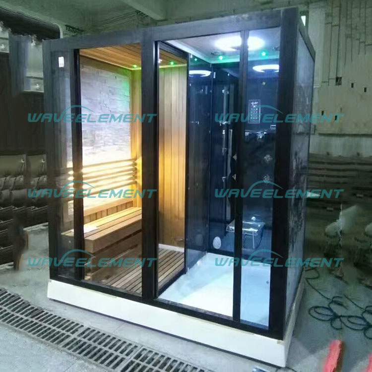 Traditional steam sauna room/ steam shower sauna combo/ sauna shower cabin