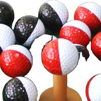Balle de golf, balle d'entraînement de golf, différentes couleurs, haute qualité, design bicolore - combinaison rouge et blanc ou noir et blanc
