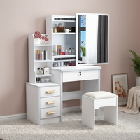 Ensemble coiffeuse et tabouret pour petit espace