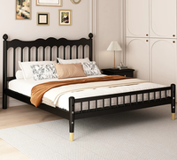 Lit double en fer forgé, style moderne et minimaliste, épaissi, multi-tailles, non pliable, avec cadre simple, pour dortoir et chambre à coucher