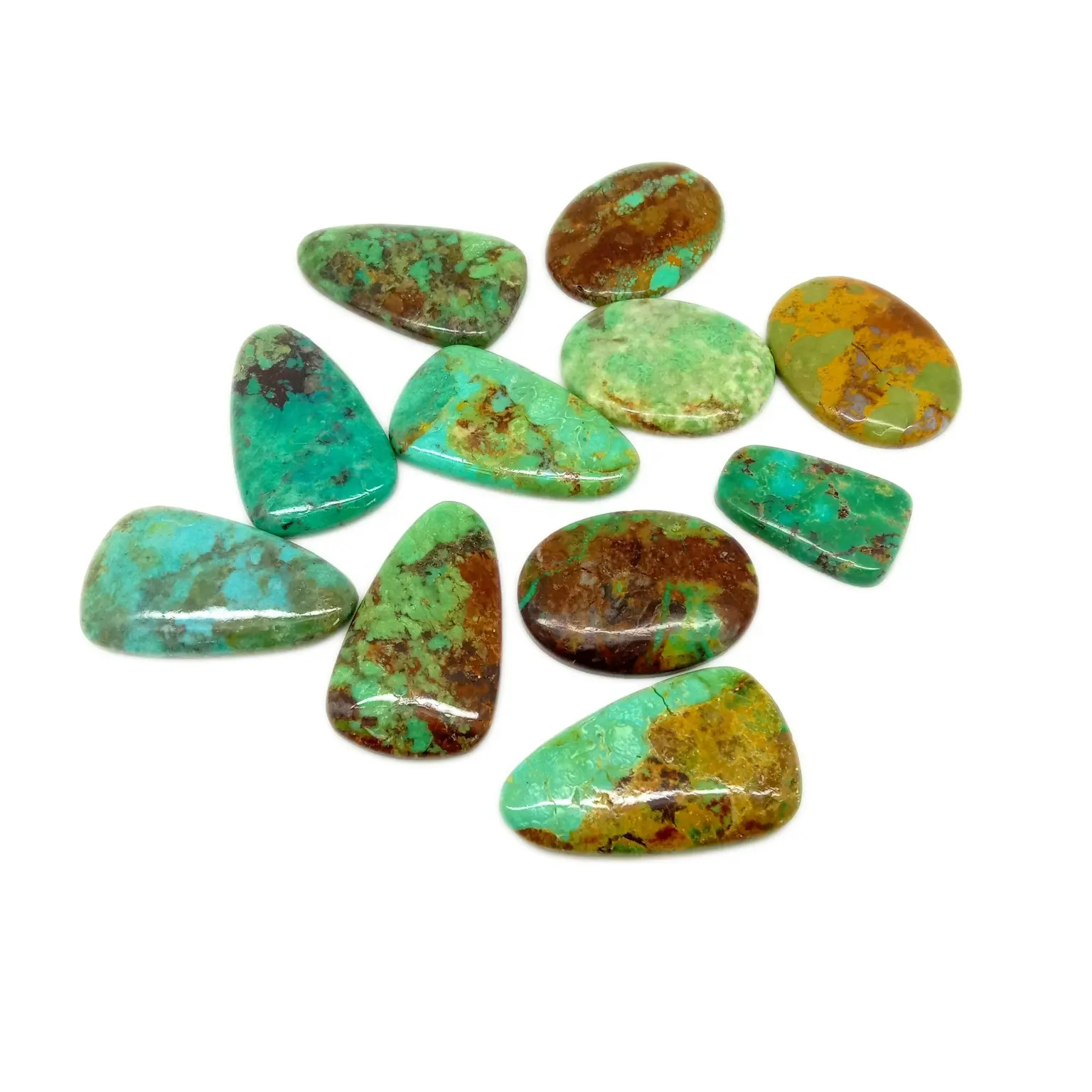 Natural Turquoise Cabochon hand cut small batch lapidary for Jewelers
