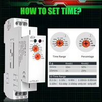 Relais temporisé JJT8-A1 retard sur T8-B1 retard fonction unique 16A électronique réglable alimentation sur minuterie retard AC DC12V-240V JIUJI