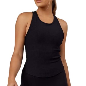 Camiseta Deportiva sin Espalda de Algodón/Spandex Reciclado Transpirable con Logotipo Personalizado OEM para Mujer - Product Image 5