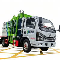 Petit camion à ordures ménagères 100% électrique de 5 mètres cubes avec réservoir hermétique à levage latéral, prix fabricant camion à ordures ménagères 4x2